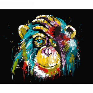 Colorful Baboon DIY Painting By Numbers Kit