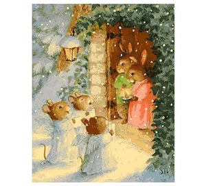Christmas Rabbit  Painting By Numbers Kit