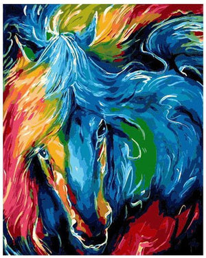 Multicolor Horse Painting By Numbers Kit