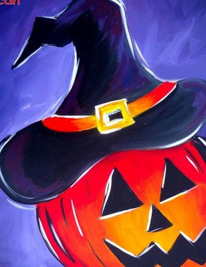 Painting By Diamond Kit Halloween Pumpkin Hat