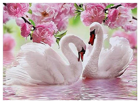 Image of Swans In The Lake 5D Diamond Painting Kit