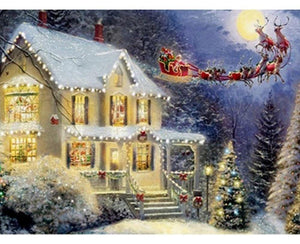 Painting By Diamond Kit Santa Visiting