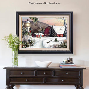 Christmas Snow In The Countryside 5D Diamond Painting Kit