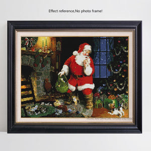 Painting By Diamond Kit Santa In The House 3D