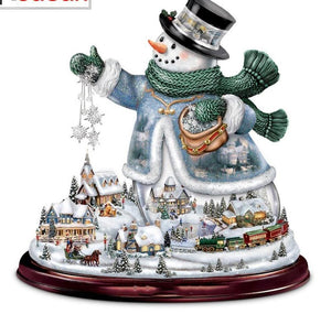 Painting By Diamond Kit Christmas Snow Village Statue Full Drill Square 3D