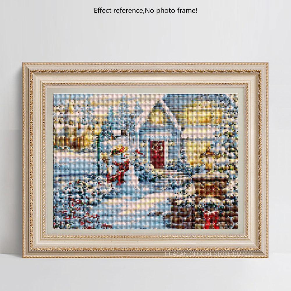 5D Snowman Christmas Setting Diamond Painting Kit
