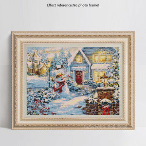 5D Snowman Christmas Setting Diamond Painting Kit