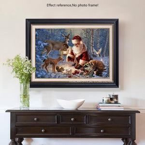 Painting By Diamond Kit Full Square Santa At Christmas