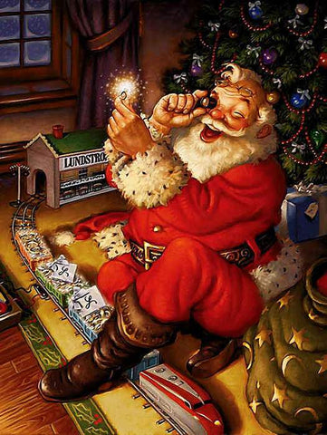 Image of Santa Claus At Work Diamond Painting Full Square Kit