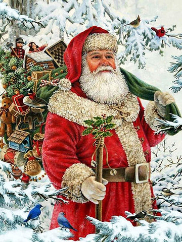 Image of Santa Claus At Work Diamond Painting Full Square Kit