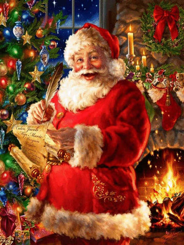 Image of Santa Claus At Work Diamond Painting Full Square Kit