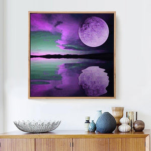 Painting By Diamond Kit Square Colorful Moon