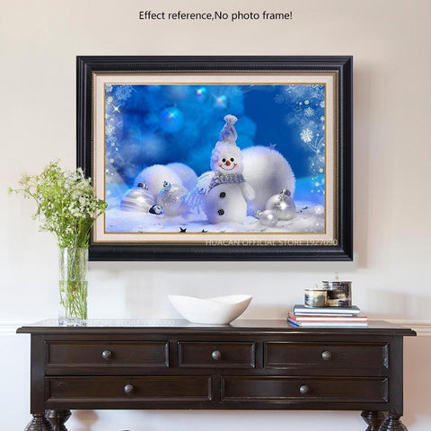 Image of Painting By Diamond Kit Full Square Its A Christmas Snowman