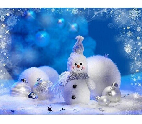 Image of Painting By Diamond Kit Full Square Its A Christmas Snowman