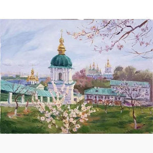 HUACAN Diamond Embroidery Landscape Home Decoration 5D DIY Diamond Painting Flowers Full Drill Square Picture Of Rhinestone