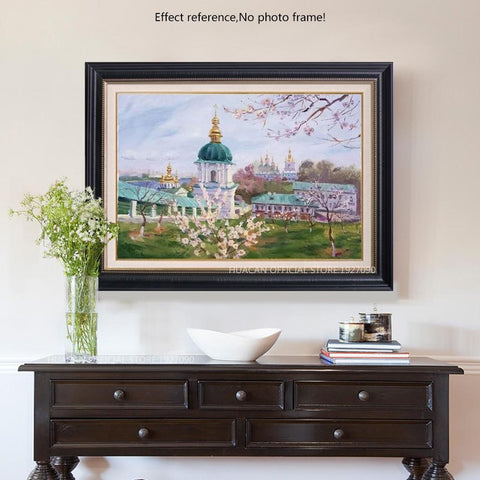 Image of HUACAN Diamond Embroidery Landscape Home Decoration 5D DIY Diamond Painting Flowers Full Drill Square Picture Of Rhinestone