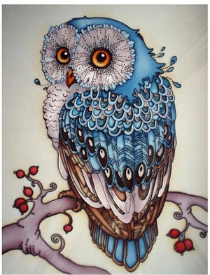 Owl On A Tree Square Diamond Painting Kit