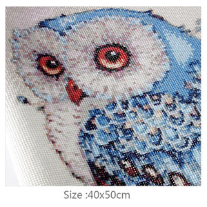 Owl On A Tree Square Diamond Painting Kit