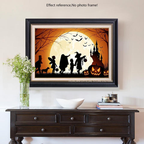 Image of Painting By Diamond Kit Halloween Night