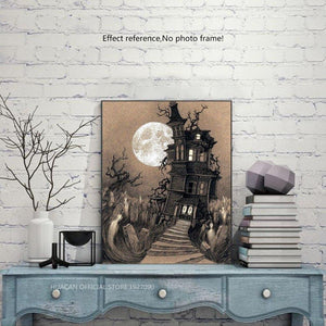 Painting By Diamond Kit Halloween Castle