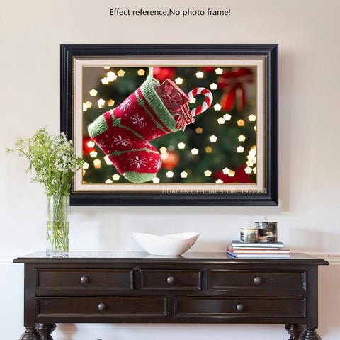 Image of Painting By Diamond Christmas Stocking