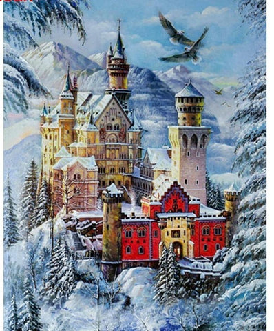 Image of Painting By Diamond Christmas Castle