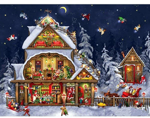 Painting By Diamond Kit Christmas Time Full Drill Square