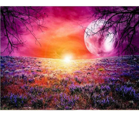 Image of Sunset Scenic 5D Square  Diamond Painting Kit