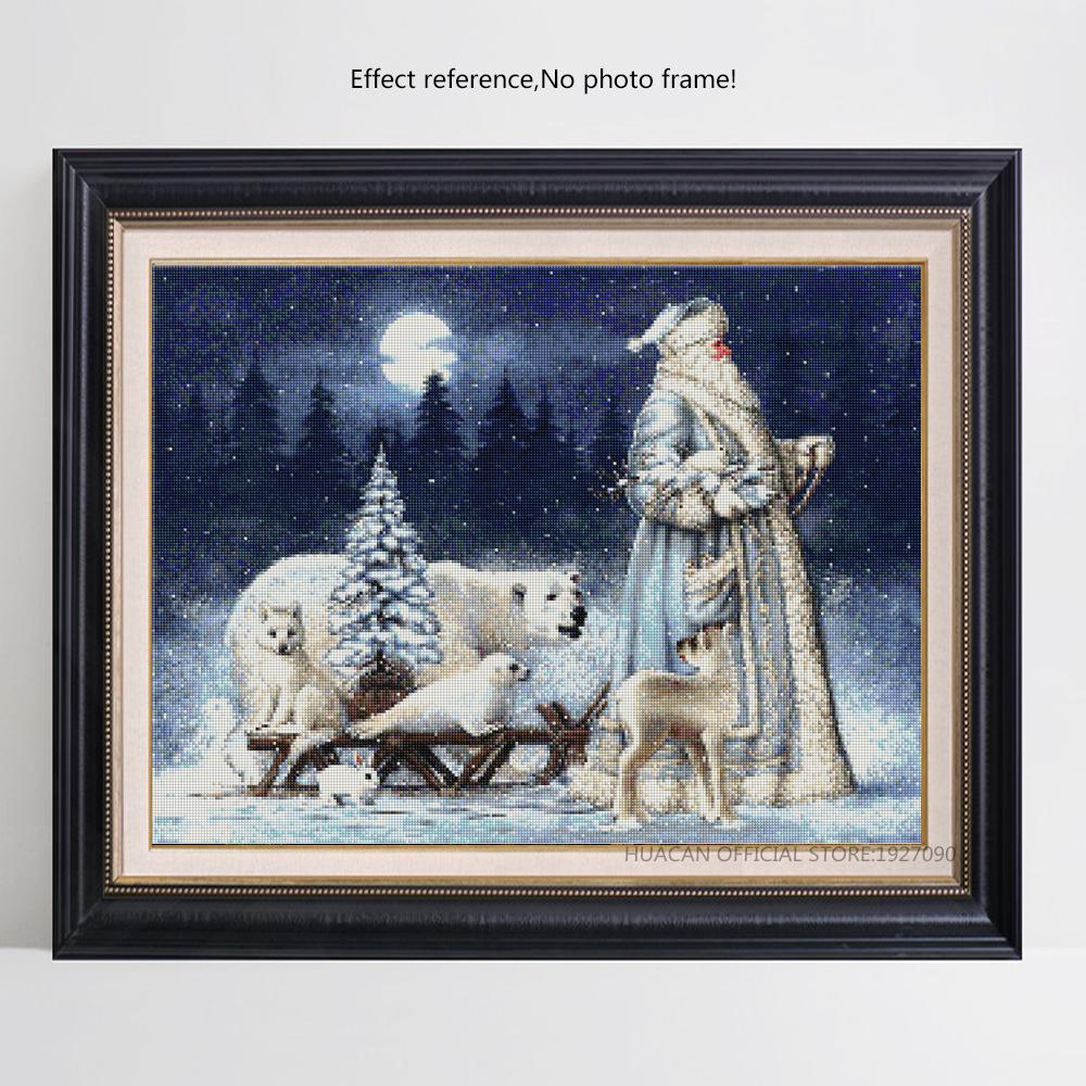 Painting By Diamond Kit Full Square Santa Claus At The North Pole