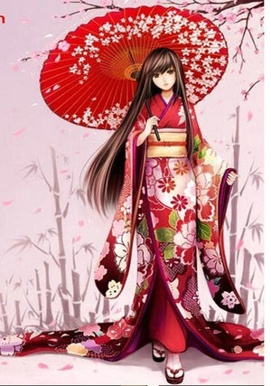 Kimono Girl 3D Diamond Painting Kit