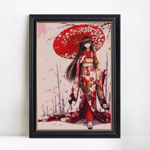 Kimono Girl 3D Diamond Painting Kit