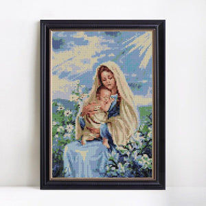 Painting By Diamond Kit Square Mother And Child Religious 3D