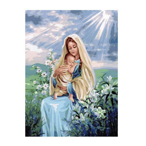 Painting By Diamond Kit Square Mother And Child Religious 3D