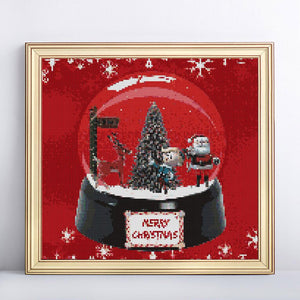 Painting By Diamond Kit Christmas Snow Globe 5D Square