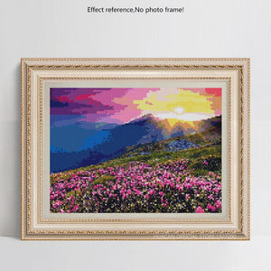 Painting By Diamond Kit Square Stunning Sunset 5D