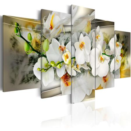 Image of Painting By Diamond Kit Orchid Flowers