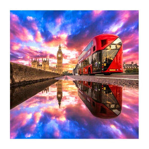 Painting By Diamond Kit London Bus Ride 5D