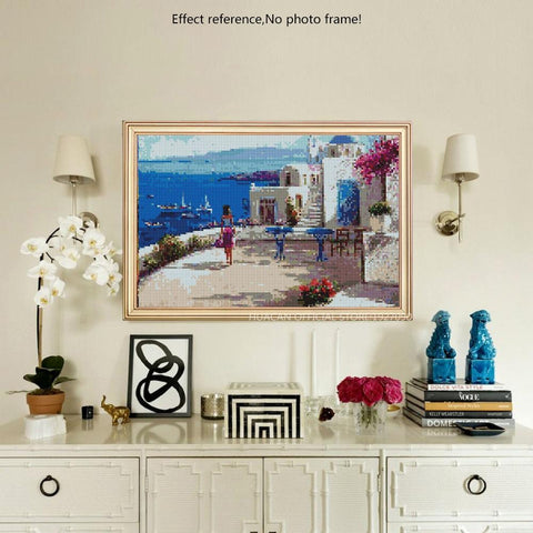 Image of Painting By Diamond Kit Villa By The Sea