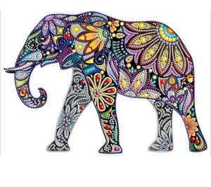 Painting By Diamond Kit Colorful Elephant