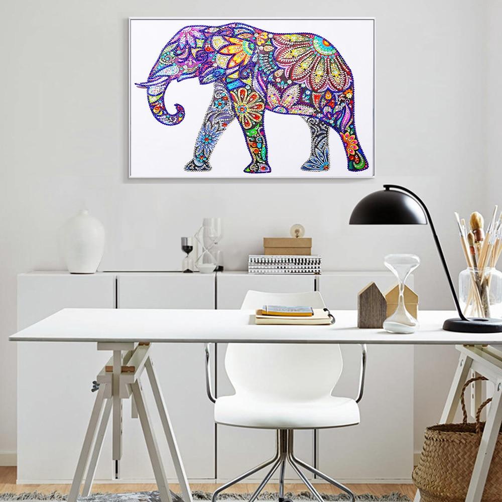 Painting By Diamond Kit Colorful Elephant