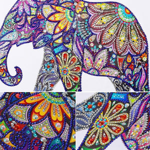 Painting By Diamond Kit Colorful Elephant