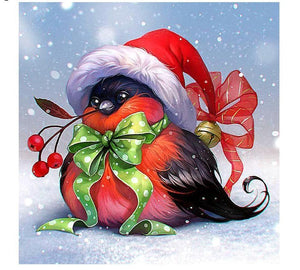 3D Christmas Bird Full Square Diamond Painting Kit