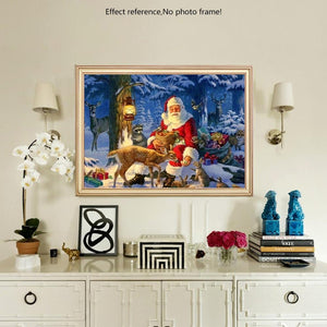 Painting By Diamond Kit Santa Claus And His Deers 5D