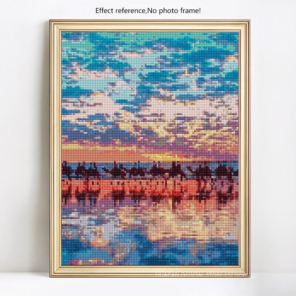 Painting by Diamond Kit Sunset Camel Ride