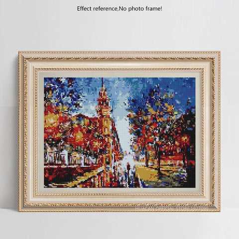 Image of Painting By Diamond Kit Square Colorful Pretty Landscape 5D