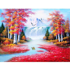 Huacan DIY Diamond Embroidery Landscape Beautiful Painting Handmade Diamond Mosaic Needlework Wall Art