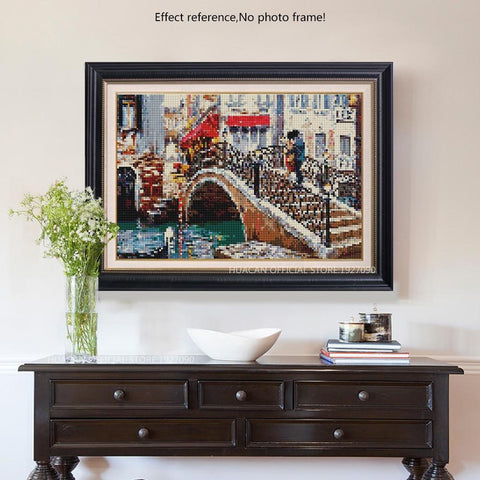 Image of Painting By Diamond Kit City Bridge