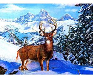 Painting By Diamond Kit Deer In The Snow