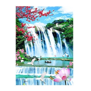 Painting By Diamond Kit Mosaic Waterfall