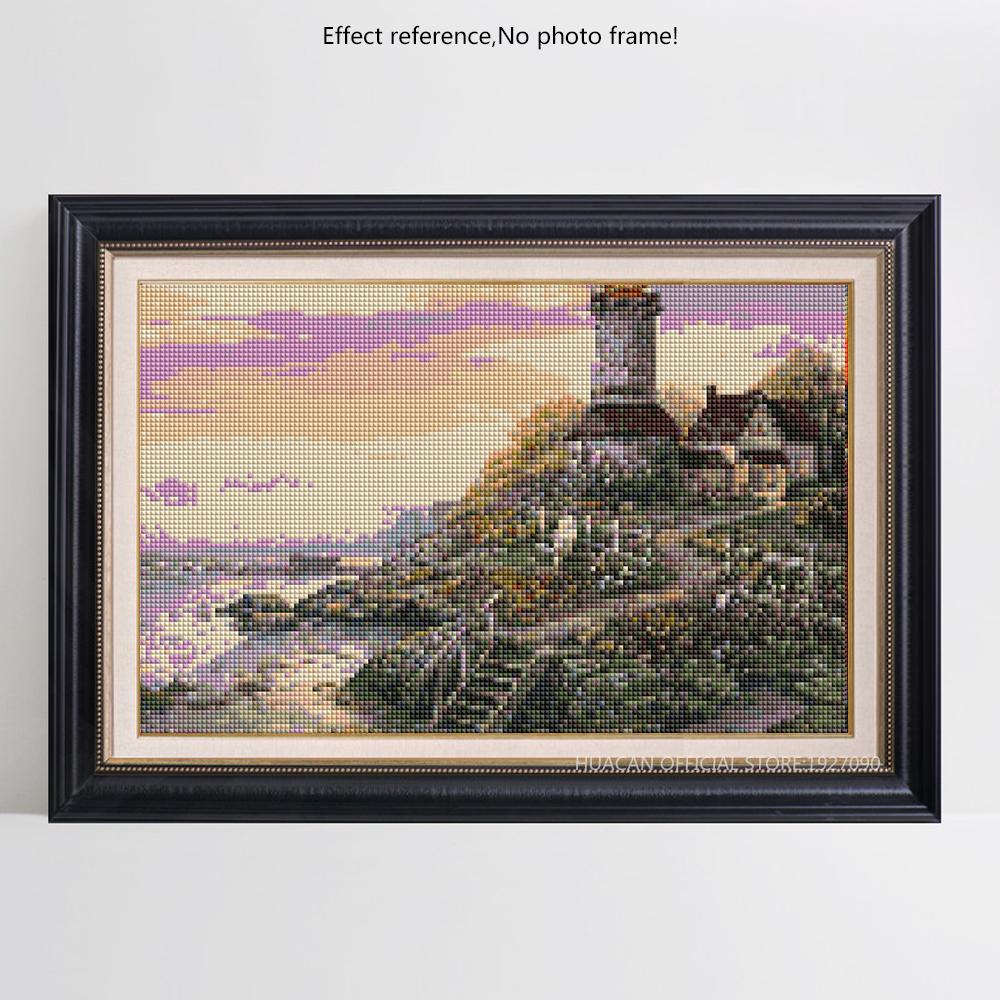 Huacan Diy Diamond Embroidery Painting Cartoon Picture of Scenery 5D Full Square Diamond Mosaic Home Decor Children Gift